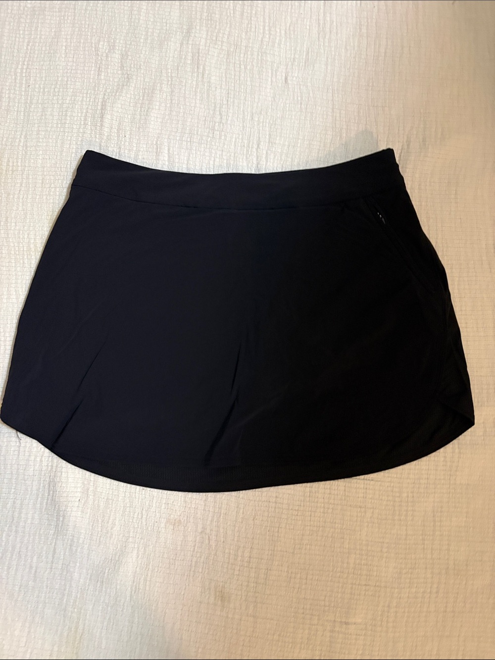 Outdoor Voices Black Athletic Mini Skirt with Zip Pocket